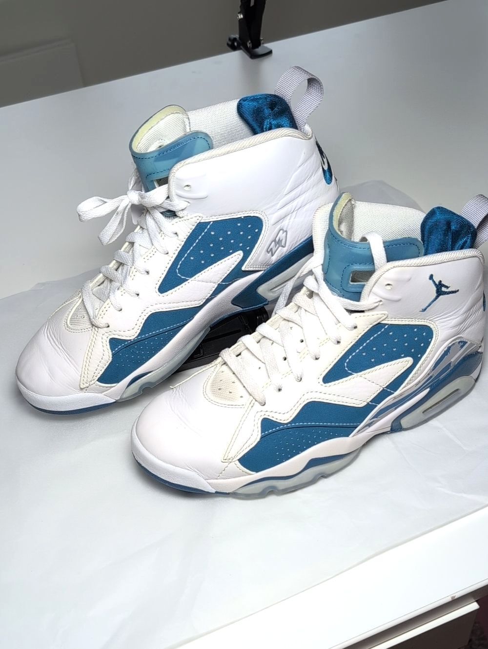 Jordan MVP Industrial Blue White and Teal High-Top Sneakers